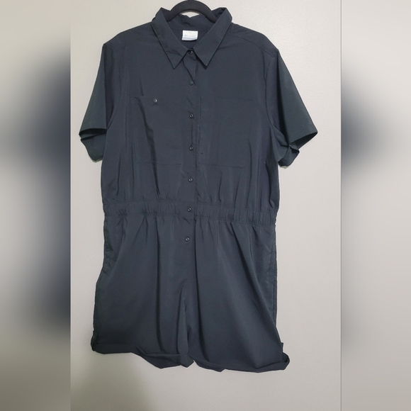 Columbia Black Short Sleeve Utility Shorts Romper XXL - Picture 5 of 11